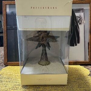 Pottery Barn Glittering Gold Star Sculpture
